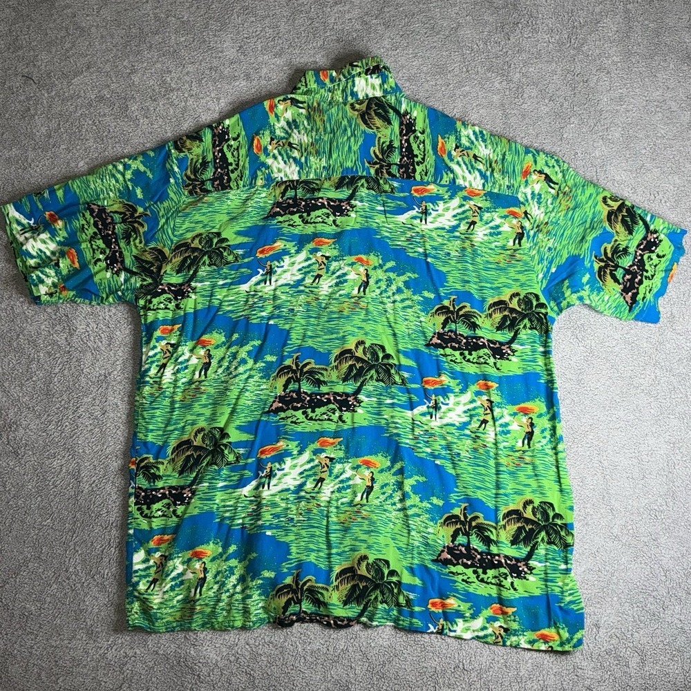 Vintage Puritan Hawaiian Shirt Mens Large‎ Tiki Hula Girls Island 90s - Picture 5 of 8